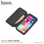 HOCO luxus flip cover tok műbőrből Apple iPhone XS / iPhone X - fekete