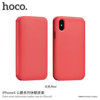 HOCO luxus flip cover tok műbőrből Apple iPhone XS / iPhone X - piros