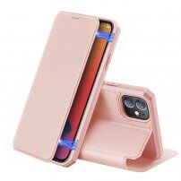 Dux Ducis pénztárcás borító - iPhone 12 mini - rózsaszín