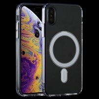 Kemény műanyag tok mágneses gyűrűvel - iPhone X / XS - transzparens