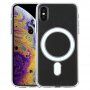 Kemény műanyag tok mágneses gyűrűvel - iPhone X / XS - transzparens