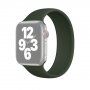Szilikon körpánt - szíj csat nélkül - Apple Watch Ultra 49mm / 46mm / 45mm / 44mm / 42mm - S - olívazöld