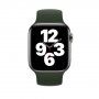 Szilikon körpánt - szíj csat nélkül - Apple Watch Ultra 49mm / 46mm / 45mm / 44mm / 42mm - S - olívazöld