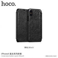 HOCO flip cover tok Apple iPhone XS / iPhone X - fekete