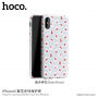 HOCO védőtok Apple iPhone XS / iPhone X - szürke virágokkal