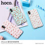 HOCO védőtok Apple iPhone XS / iPhone X - szürke virágokkal