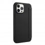 Szilikon és PU műbőr pénztárca tok - iPhone 13 mini - fekete