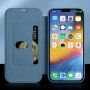 Szilikon és PU műbőr pénztárca tok - iPhone 13 mini - fekete