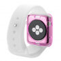 HAWEEL vékony átlátszó borító / tok - Apple Watch 38mm - rózsaszín