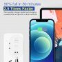 40W-os gyorstöltő adapter dupla porttal PD USB-C / QC USB-C - iPhone / iPad - fekete