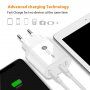 40W-os gyorstöltő adapter dupla porttal PD USB-C / QC USB-C - iPhone / iPad - fekete