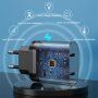 40W-os gyorstöltő adapter dupla porttal PD USB-C / QC USB-C - iPhone / iPad - fehér
