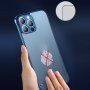 Matt átlátszó védőtok - iPhone 13 Pro Max - fekete
