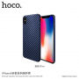 HOCO tok karbon textúrával Apple iPhone XS / iPhone X - sötétkék