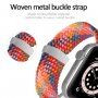 Nylon fonott szíj csúsztatható csattal - Apple Watch 42mm / 41mm / 40mm / 38mm - olívazöld
