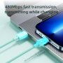 JOYROOM fonott adat- és töltőkábel PD 20W USB-C / Lightning - iPhone / iPad / iPod / AirPods - 2 m - fekete