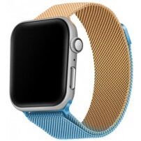Fém milánoi szíj - Apple Watch Ultra 49mm / 46mm / 45mm / 44mm / 42mm - arany-kék