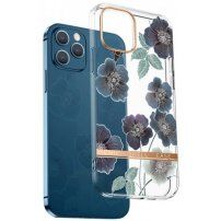 Transzparens védőtok iPhone 13 Pro - cinerária virágok