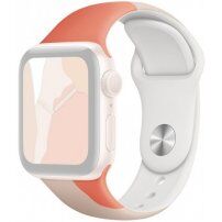 Szilikon szíj absztrakt mintával - Apple Watch Ultra 49mm / 46mm / 45mm / 44mm / 42mm - rózsaszín