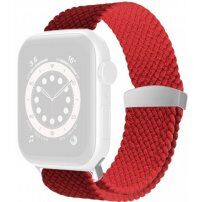 Nylon fonott szíj csúsztatható csattal - Apple Watch 42mm / 41mm / 40mm / 38mm - piros