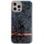 Védőtok héjszerkezet mintával - iPhone 12 / 12 Pro - fekete