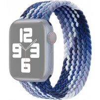 Nylon színes fontott körpánt - Apple Watch Ultra 49mm / 46mm / 45mm / 44mm / 42mm - XS - kék