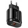 Gyorstöltő adapter 18W QC 3.0 vezeték nélküli állványokhoz - fekete
