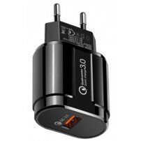Gyorstöltő adapter 18W QC 3.0 vezeték nélküli állványokhoz - fekete