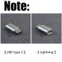 Adapter lightning female / USB-C male - fekete