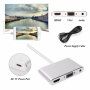 3 az 1-ben redukció lightning konektorból HDMI + VGA + Audio Jack 3,5 mm -re iPhone / iPad készülékhez - szürke