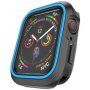 Szilikon Apple Watch 40mm borító - fekete - kék