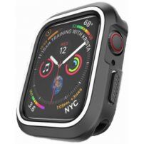 Szilikon Apple Watch 40mm borító - fekete - fehér