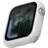 Uniq Lino szilikon borító - Apple Watch 44mm - fehér