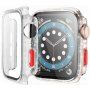 Csillogó védőtok edzett üveggel - Apple Watch 44mm - ezüst