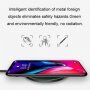 Vezeték nélküli Qi töltő LED megvilágítással mert iPhone - fekete