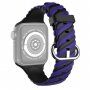 Összefonott szilikon szíj - Apple Watch Ultra 49mm / 46mm / 45mm / 44mm / 42mm - kék-fekete