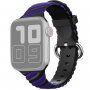 Összefonott szilikon szíj - Apple Watch Ultra 49mm / 46mm / 45mm / 44mm / 42mm - kék-fekete