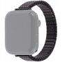 Vékony elasztikus rozsdamentes acél szíj - Apple Watch 42mm / 41mm / 40mm / 38mm - fekete