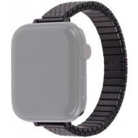 Vékony elasztikus rozsdamentes acél szíj - Apple Watch 42mm / 41mm / 40mm / 38mm - fekete