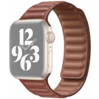 Szíj bőr felülettel - Apple Watch 42mm / 41mm / 40mm / 38mm - barna