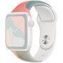 Szilikon szíj absztrakt mintával - Apple Watch Ultra 49mm / 46mm / 45mm / 44mm / 42mm - korall-türkizkék