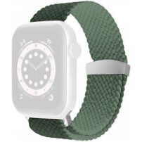 Nylon fonott szíj csúsztatható csattal - Apple Watch 42mm / 41mm / 40mm / 38mm - olívazöld