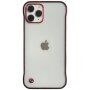 Matt átlátszó védőtok - iPhone 11 Pro Max - piros
