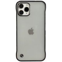 Matt átlátszó védőtok - iPhone 12 Pro Max - fekete