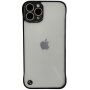 Matt átlátszó védőtok - iPhone 13 Pro - fekete