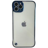 Matt átlátszó védőtok - iPhone 13 Pro Max - kék