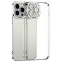 Transzparens tok galvanizált éllekkel - iPhone 13 mini - ezüst