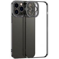 Transzparens tok galvanizált éllekkel - iPhone 13 Pro Max - fekete