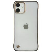 Matt átlátszó védőtok - iPhone 12 mini - arany