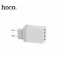HOCO hálózati adapter négy USB porttal iPhone / iPod - fehér